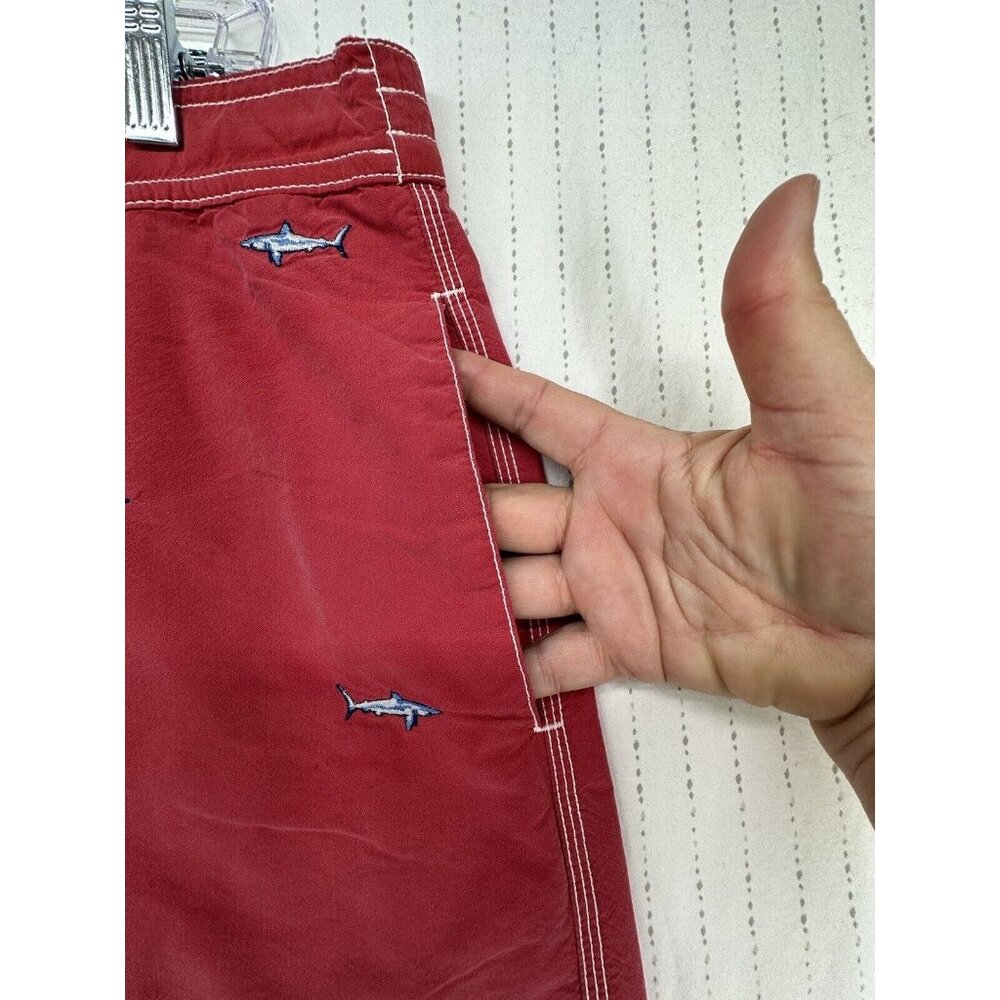 Vintage Polo Ralph Lauren Mens Swim Trunks Sz L 90s Y2K Board Short Red Sharks - Picture 5 of 15